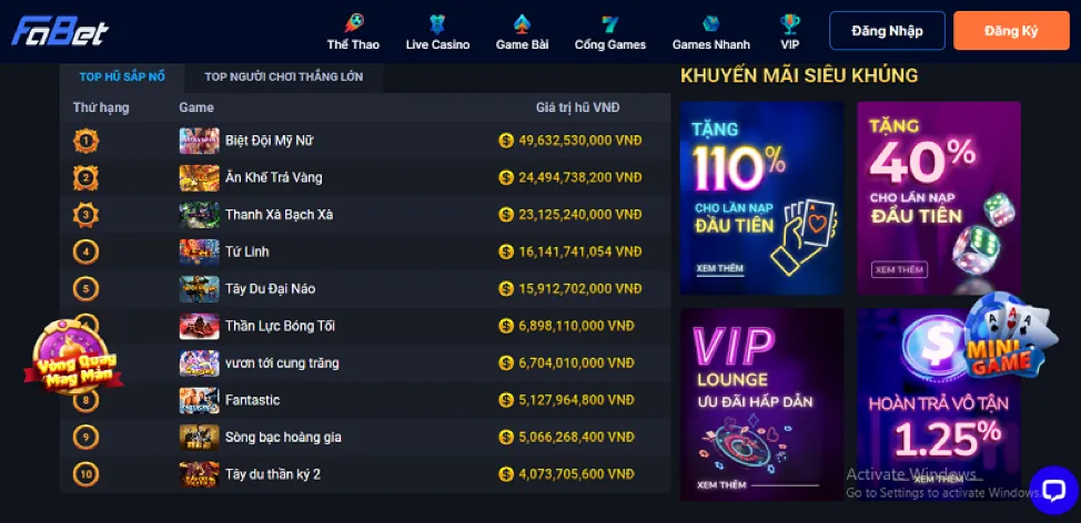 Chương trình VIP 66f game
